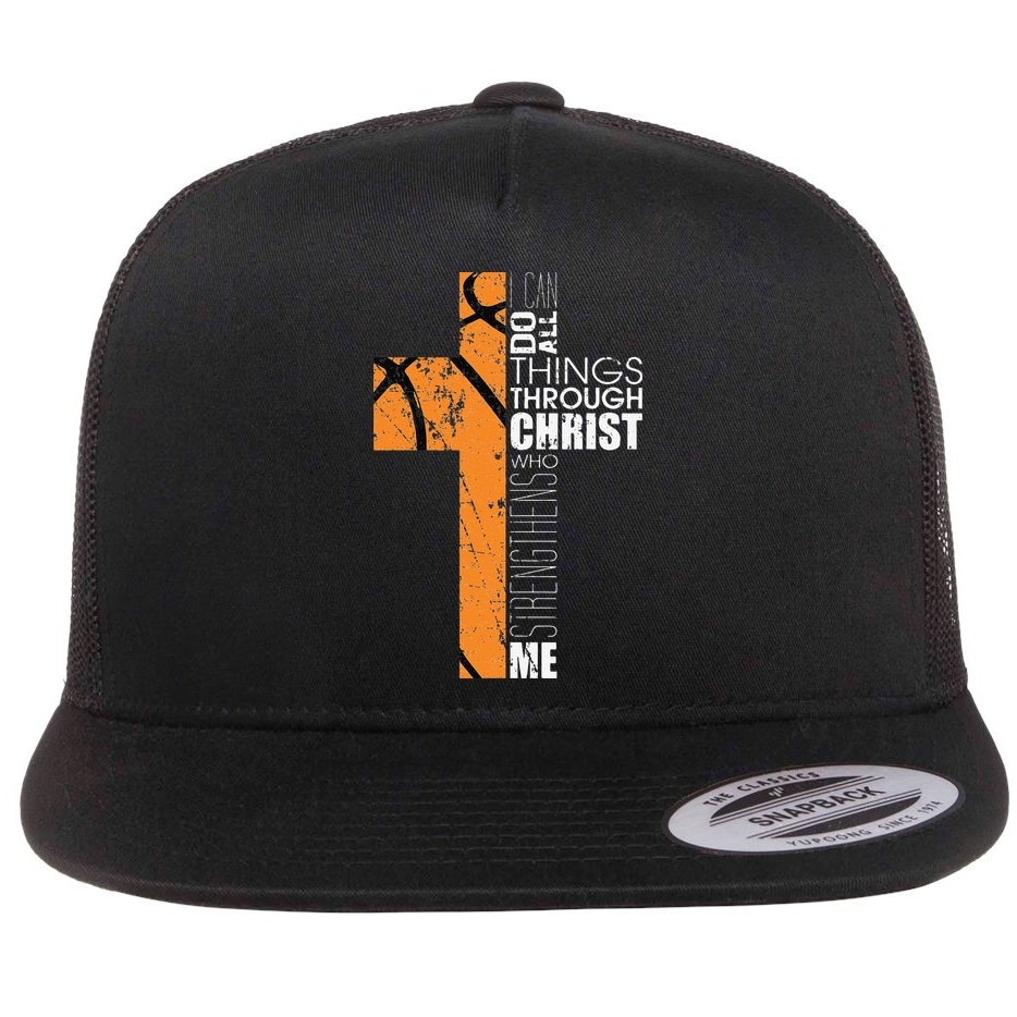 Christian Basketball Gifts Religious Verses Flat Bill Trucker Hat