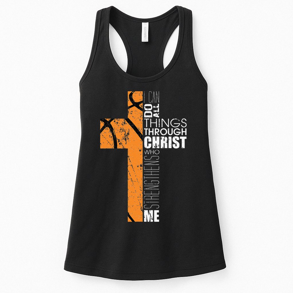 Christian Basketball Gifts Religious Verses Womens Tank Top