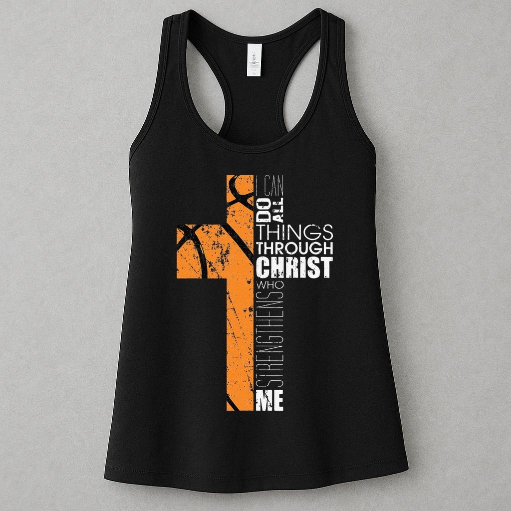 Christian Basketball Gifts Religious Verses Womens Tank Top