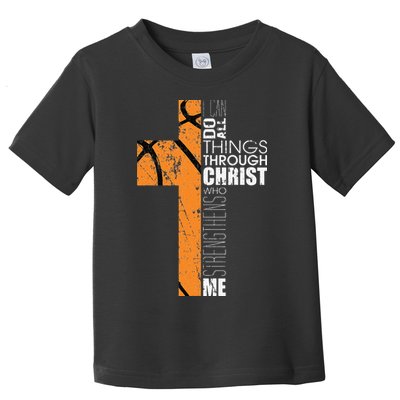 Christian Basketball Gifts Religious Verses Toddler T-Shirt