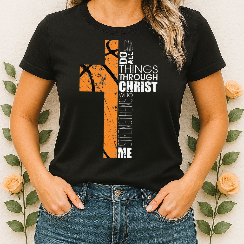 Christian Basketball Gifts Religious Verses Womens T-Shirt