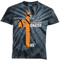 Christian Basketball Gifts Religious Verses Kids Tie-Dye T-Shirt