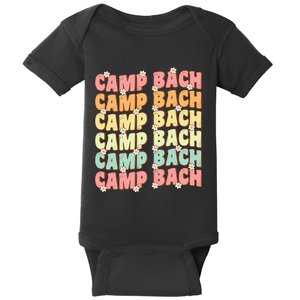 Camp Bach Groovy Bride Squad Camping Bachelorette Party Baby Bodysuit