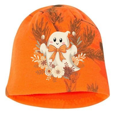 Coquette Bow Ghost Halloween Flower Ghost Spooky Lace Ghost Kati - Camo Knit Beanie