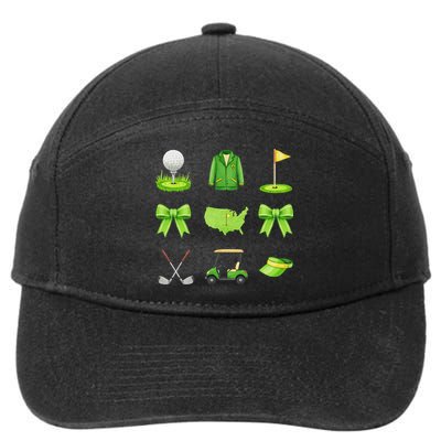 Coquette Bow Golf Tournament For Women 7-Panel Snapback Hat