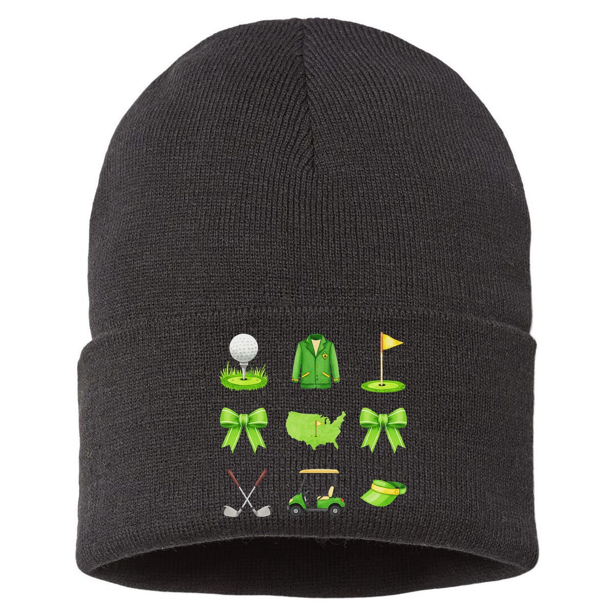 Coquette Bow Golf Tournament For Women Sustainable Knit Beanie