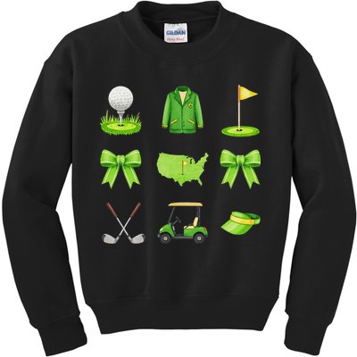 Coquette Bow Golf Tournament For Women Kids Sweatshirt