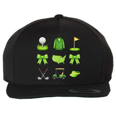 Coquette Bow Golf Tournament For Women Wool Snapback Cap
