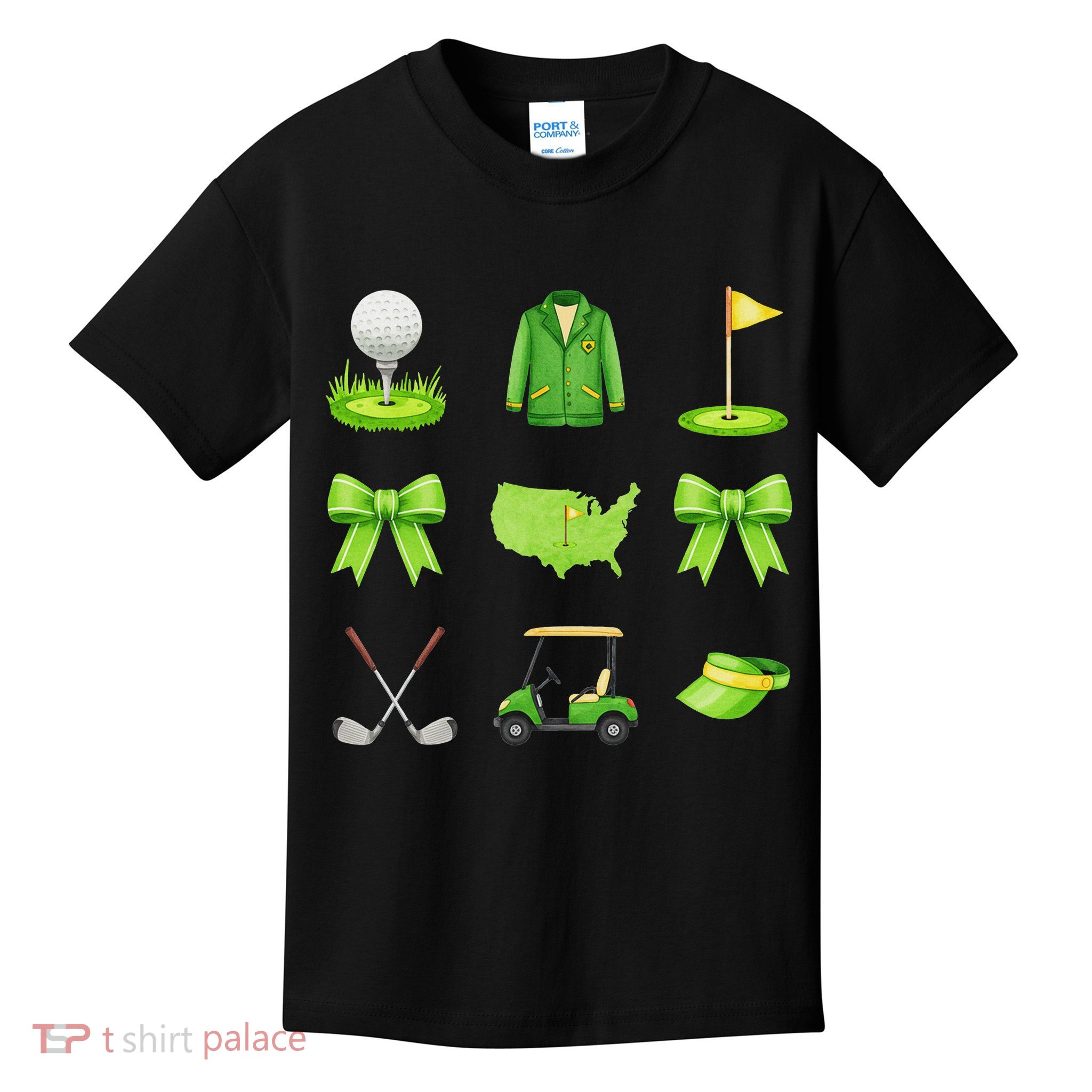 Coquette Bow Golf Tournament For Women Kids T-Shirt