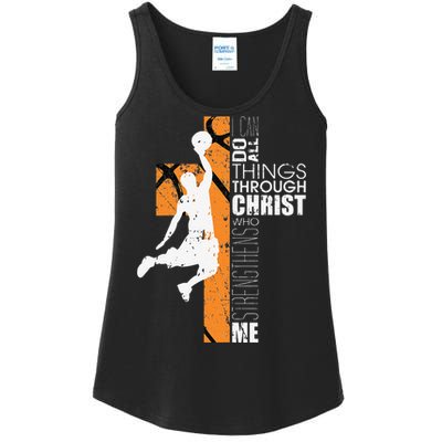 Christian Basketball Gift Philippians 413 Ladies Essential Tank