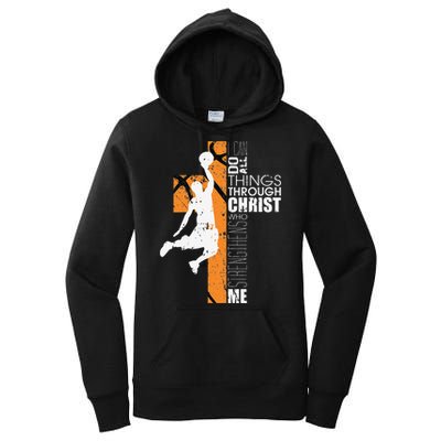 Christian Basketball Gift Philippians 413 Women's Pullover Hoodie