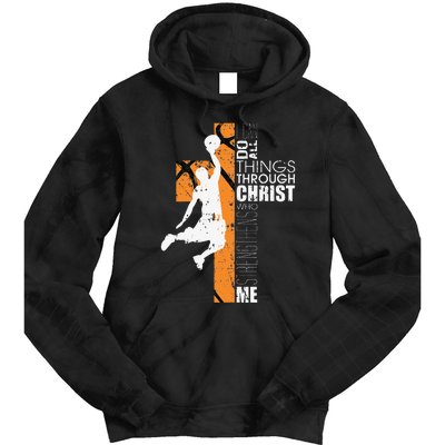 Christian Basketball Gift Philippians 413 Tie Dye Hoodie