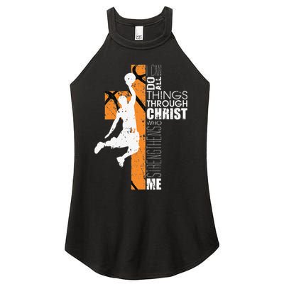 Christian Basketball Gift Philippians 413 Women’s Perfect Tri Rocker Tank