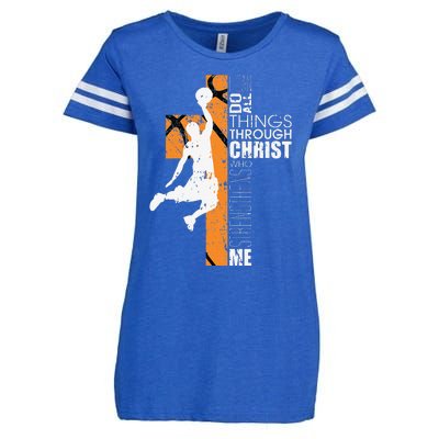 Christian Basketball Gift Philippians 413 Enza Ladies Jersey Football T-Shirt