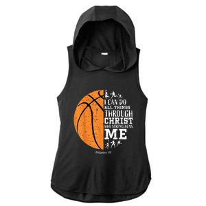 Christian Basketball Gift For Men Boys Kids Religious Gifts Ladies PosiCharge Tri-Blend Wicking Draft Hoodie Tank