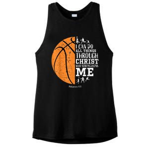 Christian Basketball Gift For Men Boys Kids Religious Gifts Ladies PosiCharge Tri-Blend Wicking Tank