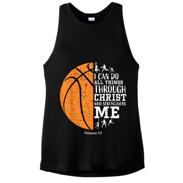 Christian Basketball Gift For Men Boys Kids Religious Gifts Ladies PosiCharge Tri-Blend Wicking Tank