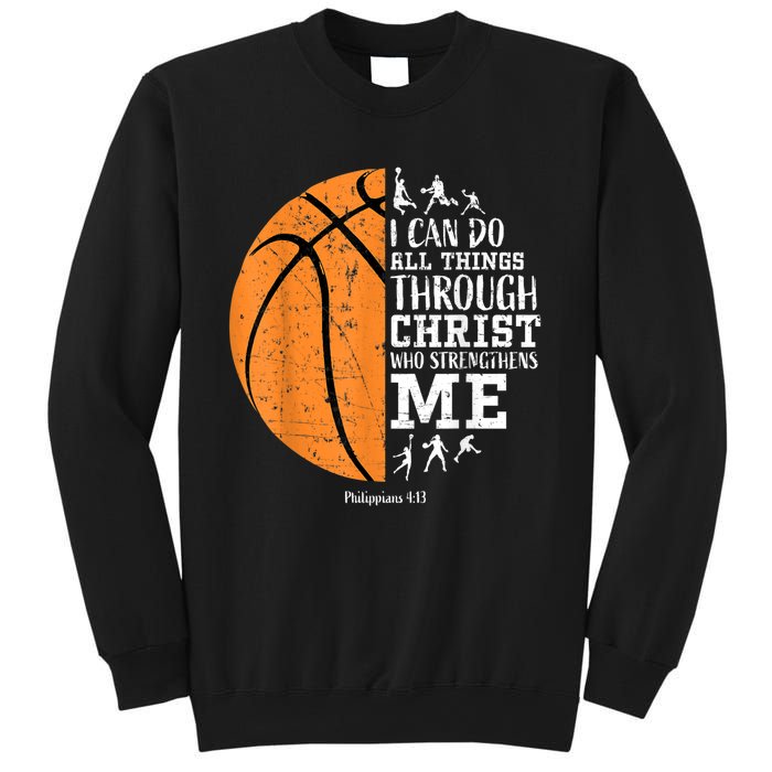 Christian Basketball Gift For Men Boys Kids Religious Gifts Sweatshirt