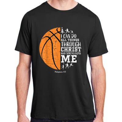 Christian Basketball Gift For Men Boys Kids Religious Gifts Adult ChromaSoft Performance T-Shirt