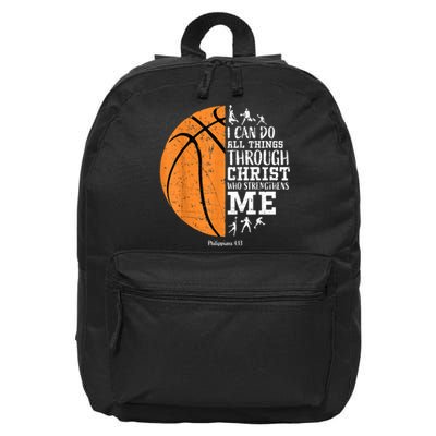 Christian Basketball Gift For Men Boys Kids Religious Gifts 16 in Basic Backpack