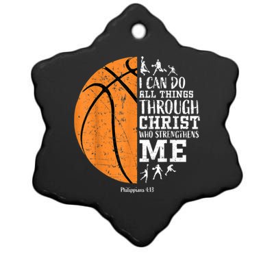 Christian Basketball Gift For Men Boys Kids Religious Gifts Ceramic Star Ornament