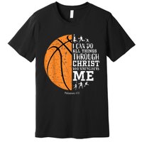 Christian Basketball Gift For Men Boys Kids Religious Gifts Premium T-Shirt