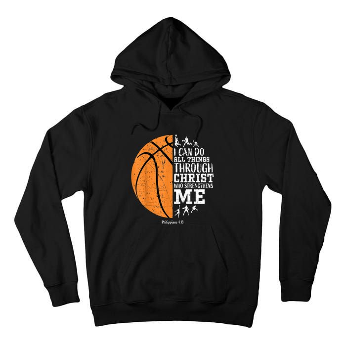 Christian Basketball Gift For Men Boys Kids Religious Gifts Tall Hoodie