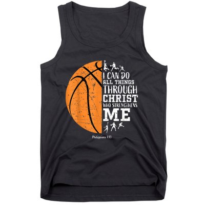 Christian Basketball Gift For Men Boys Kids Religious Gifts Tank Top