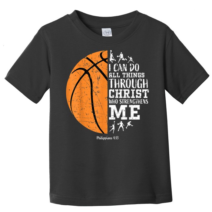 Christian Basketball Gift For Men Boys Kids Religious Gifts Toddler T-Shirt