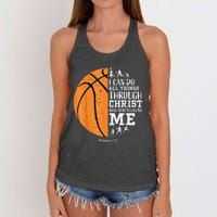 Christian Basketball Gift For Men Boys Kids Religious Gifts Women's Knotted Racerback Tank