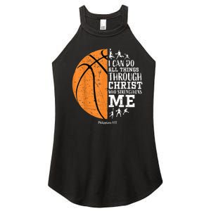 Christian Basketball Gift For Men Boys Kids Religious Gifts Women's Perfect Tri Rocker Tank