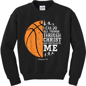 Christian Basketball Gift For Men Boys Kids Religious Gifts Kids Sweatshirt