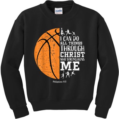 Christian Basketball Gift For Men Boys Kids Religious Gifts Kids Sweatshirt