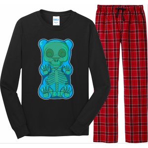 Classic Blue GUMMY BEAR Skeleton Anatomy Halloween Long Sleeve Pajama Set