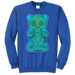 Classic Blue GUMMY BEAR Skeleton Anatomy Halloween Sweatshirt