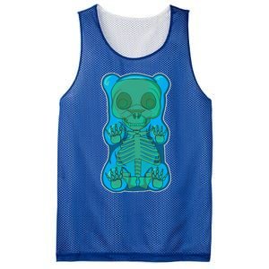 Classic Blue GUMMY BEAR Skeleton Anatomy Halloween Mesh Reversible Basketball Jersey Tank