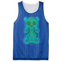 Classic Blue GUMMY BEAR Skeleton Anatomy Halloween Mesh Reversible Basketball Jersey Tank