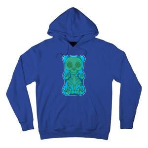 Classic Blue GUMMY BEAR Skeleton Anatomy Halloween Tall Hoodie