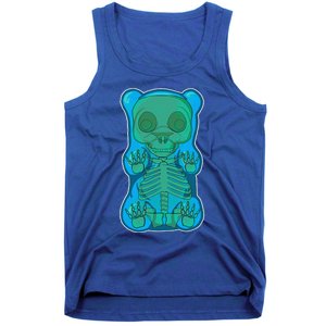 Classic Blue GUMMY BEAR Skeleton Anatomy Halloween Tank Top