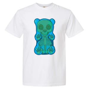 Classic Blue GUMMY BEAR Skeleton Anatomy Halloween Garment-Dyed Heavyweight T-Shirt