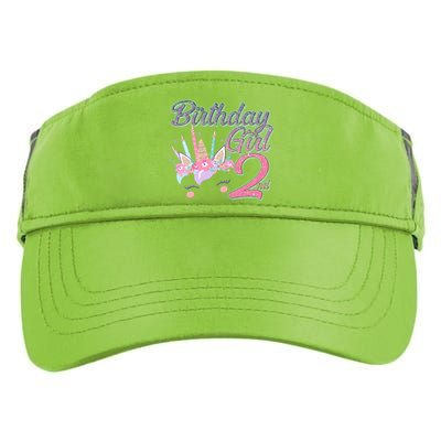 Cute Birthday Girl Second 2nd Birthday Unicorn Adult Drive Performance Visor