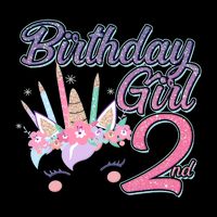 Cute Birthday Girl Second 2nd Birthday Unicorn Sweatshirt