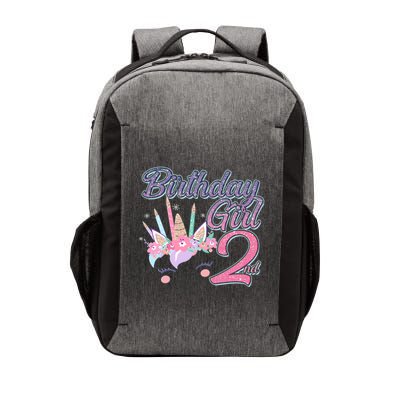 Cute Birthday Girl Second 2nd Birthday Unicorn Vector Backpack