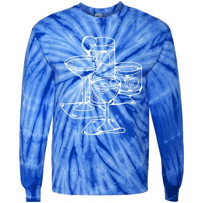 Cocktails Bartender Gift Tie-Dye Long Sleeve Shirt