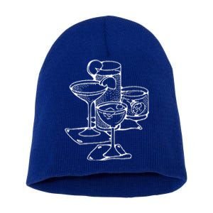 Cocktails Bartender Gift Short Acrylic Beanie