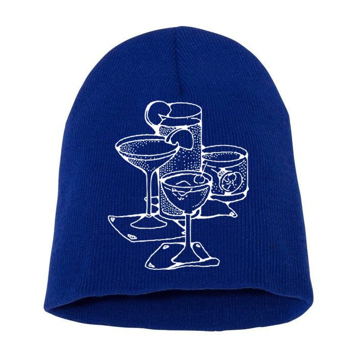 Cocktails Bartender Gift Short Acrylic Beanie