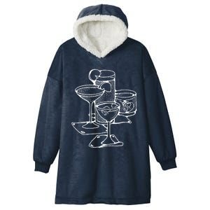 Cocktails Bartender Gift Hooded Wearable Blanket