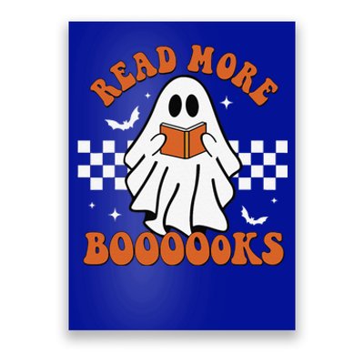 Cute Booooks Ghost Read More Books Funny Teacher Halloween Poster