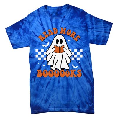 Cute Booooks Ghost Read More Books Funny Teacher Halloween Tie-Dye T-Shirt