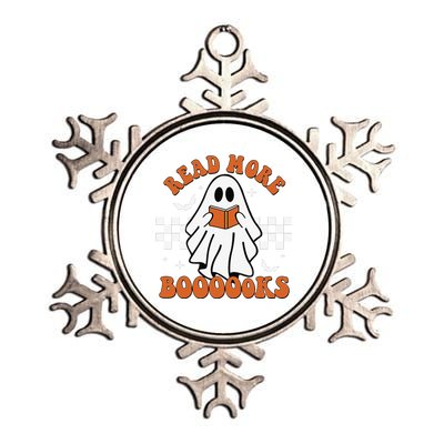 Cute Booooks Ghost Read More Books Funny Teacher Halloween Metallic Star Ornament